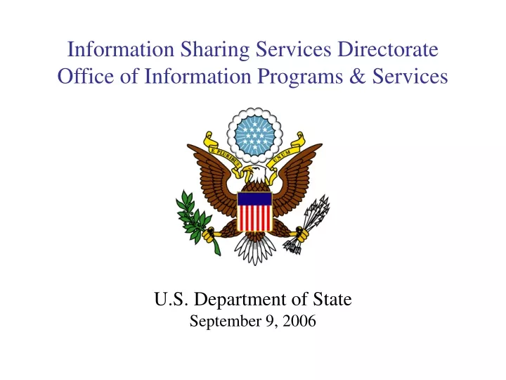 information sharing services directorate office