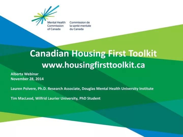 canadian housing first toolkit