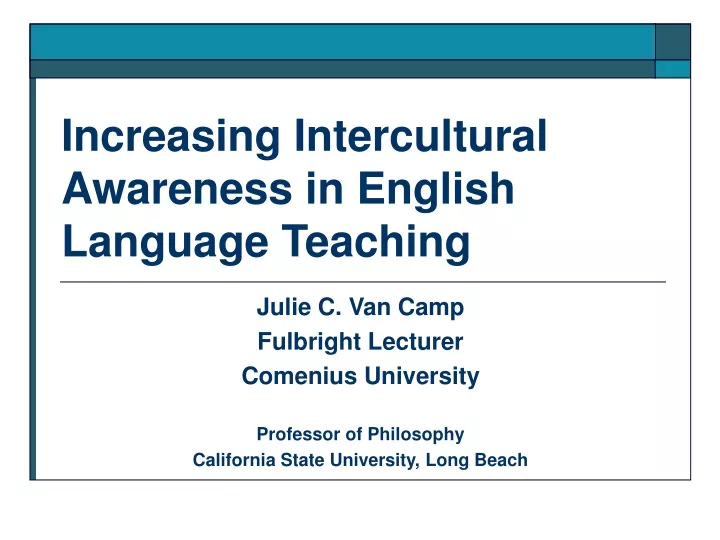 increasing intercultural awareness in english language teaching