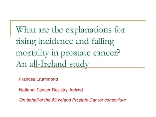 Frances Drummond National Cancer Registry, Ireland