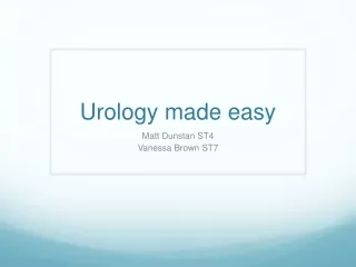 Urology made easy