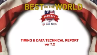 TIMING &amp; DATA TECHNICAL REPORT   ver  7.2