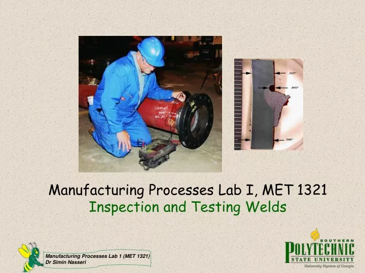 manufacturing processes lab i met 1321 inspection