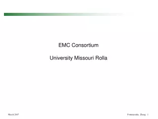 EMC Consortium University Missouri Rolla