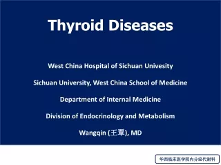 Thyroid Diseases  West China Hospital of Sichuan Univesity