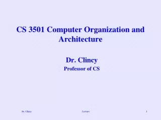 CS 3501 Computer Organization and Architecture