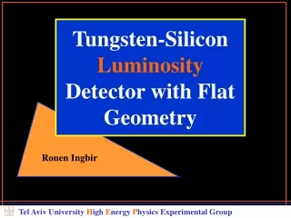 Tungsten-Silicon  Luminosity Detector with Flat Geometry