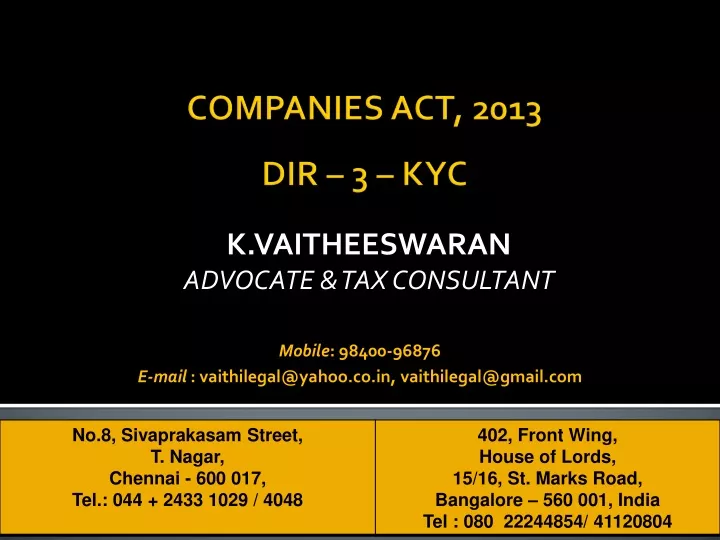 k vaitheeswaran advocate tax consultant