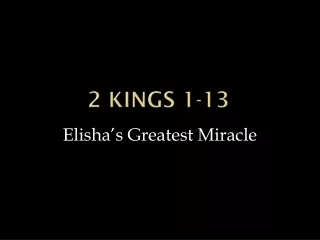 2 Kings 1-13