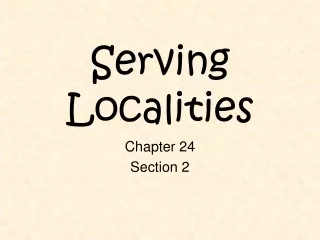 Serving Localities