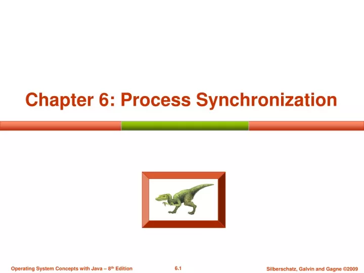 chapter 6 process synchronization