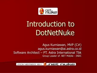 Introduction to DotNetNuke
