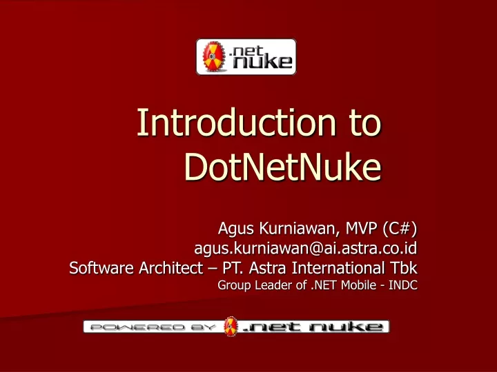 introduction to dotnetnuke