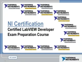 NI Certification Certified LabVIEW Developer Exam Preparation Course