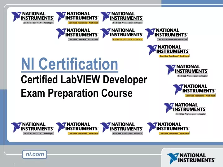 ni certification certified labview developer exam preparation course