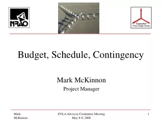 Budget, Schedule, Contingency