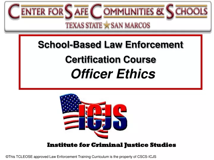 institute for criminal justice studies