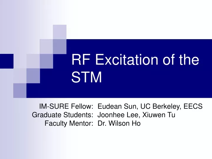 rf excitation of the stm