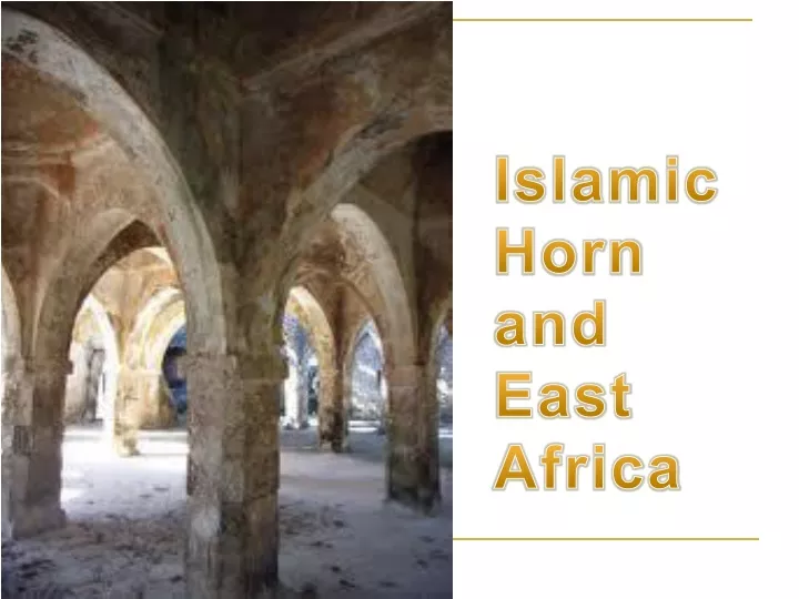 islamic horn and east africa