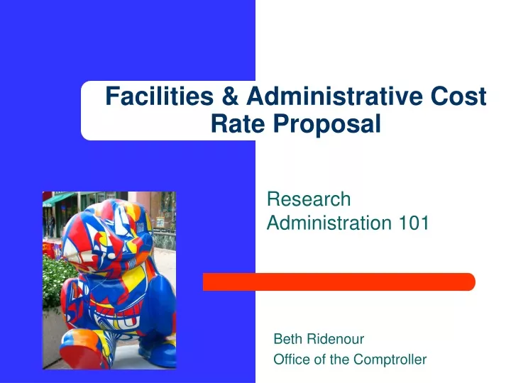 facilities administrative cost rate proposal