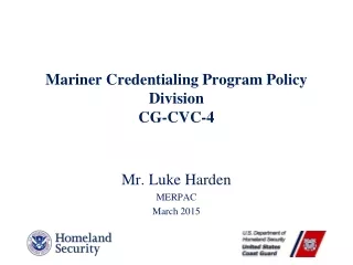 Mariner Credentialing Program Policy Division CG-CVC-4