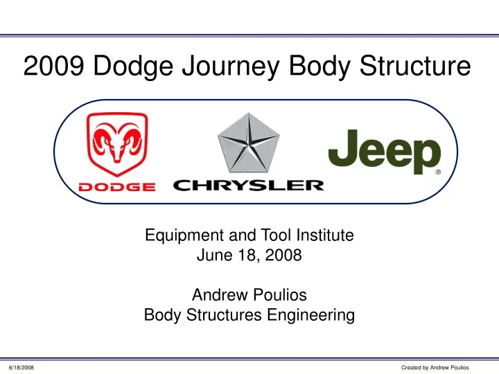 2009 dodge journey body structure