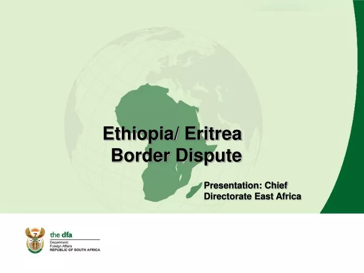 ethiopia eritrea border dispute