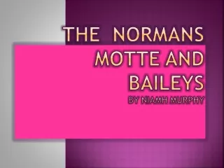 The  Normans  Motte  and Baileys  by  N iamh  Murphy