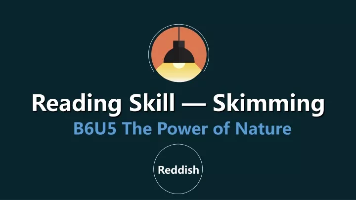 reading skill skimming