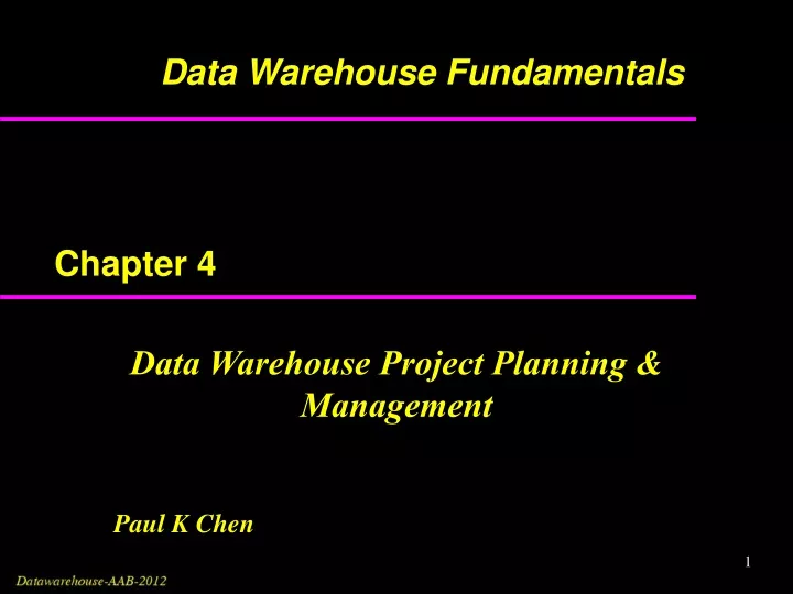 data warehouse project planning management
