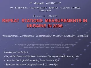 REPEAT  STATIONS  MEASUREMENTS IN UKRAINE IN 2006