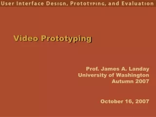 Video Prototyping