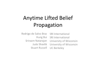Anytime Lifted Belief Propagation
