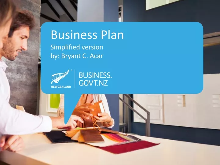 business plan simplified version by bryant c acar