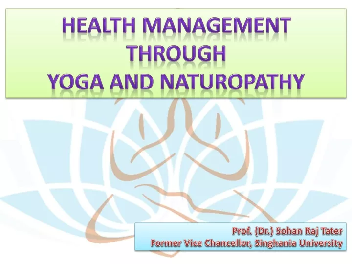 health management through yoga and naturopathy