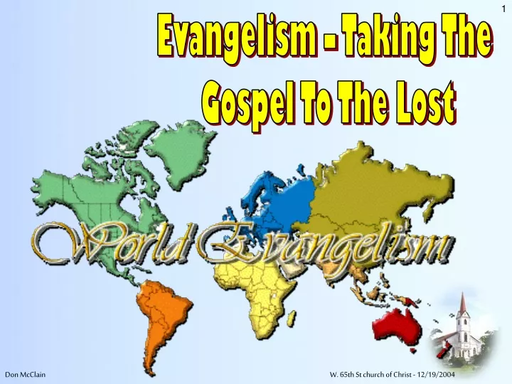 evangelism taking the gospel to the lost