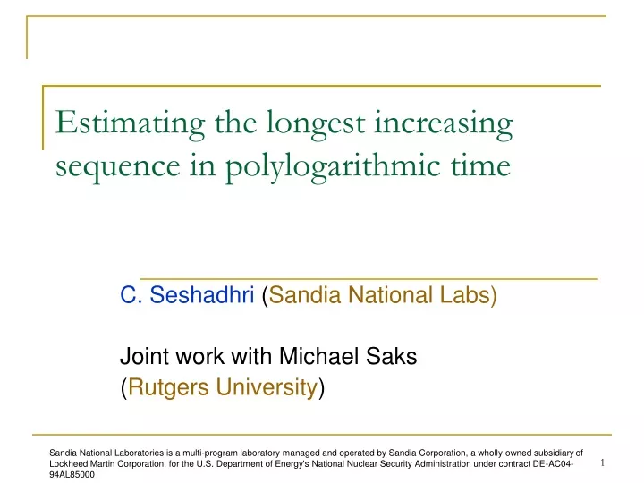 estimating the longest increasing sequence in polylogarithmic time