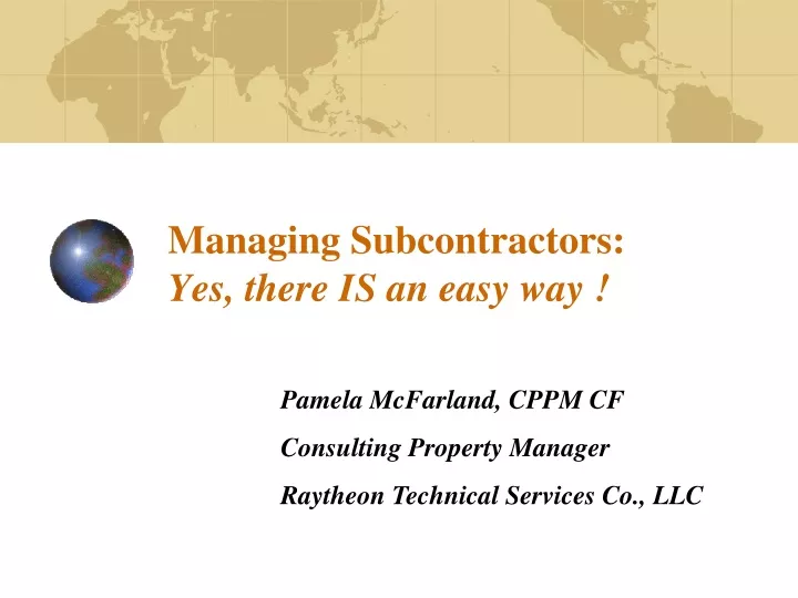 managing subcontractors yes there is an easy way