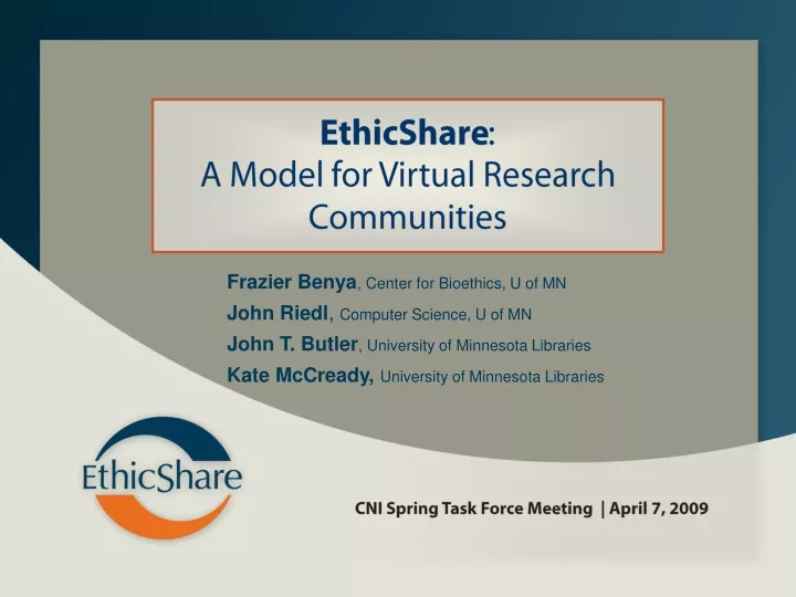 ethicshare a model for virtual research