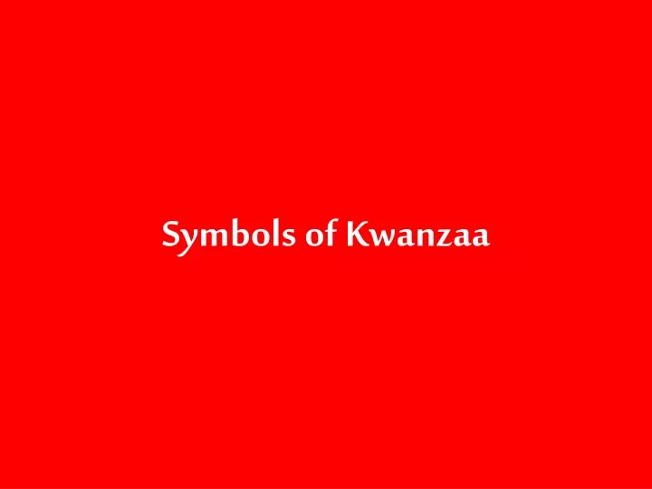 symbols of kwanzaa