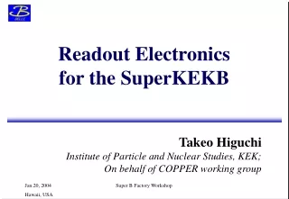 Readout Electronics for the SuperKEKB