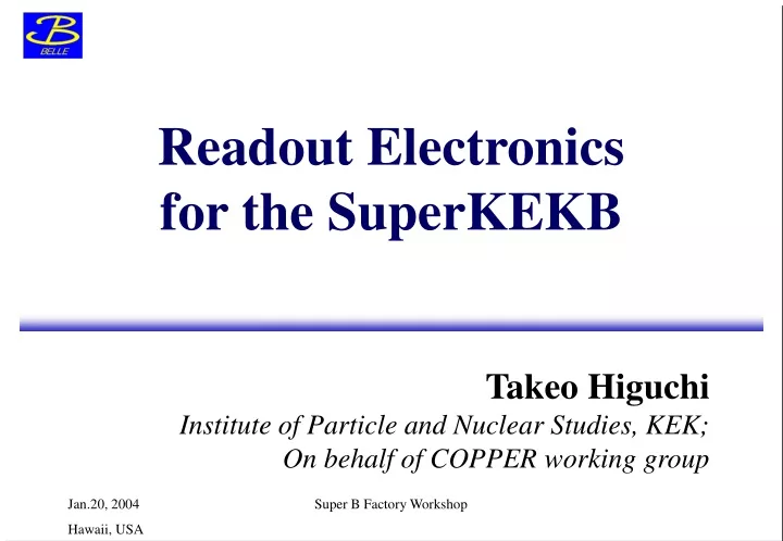 readout electronics for the superkekb