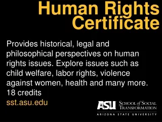 Human Rights Certificate