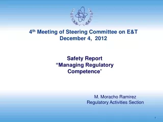 4 th  Meeting of Steering Committee on E&amp;T December 4,  2012