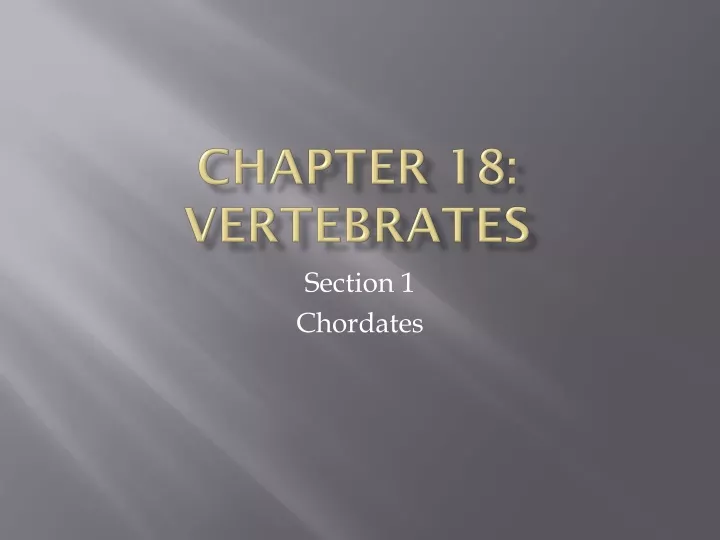 chapter 18 vertebrates