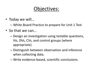 Objectives: