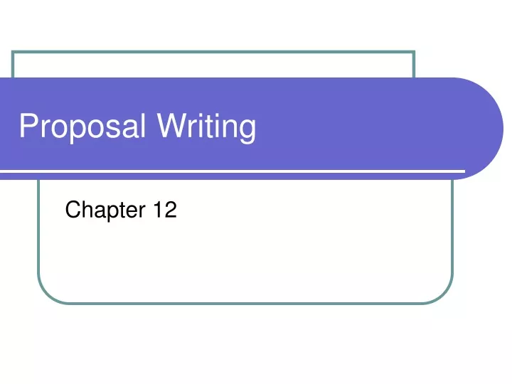 proposal writing