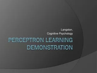 Perceptron Learning Demonstration