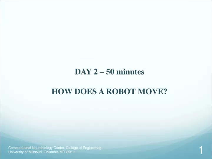 day 2 50 minutes how does a robot move