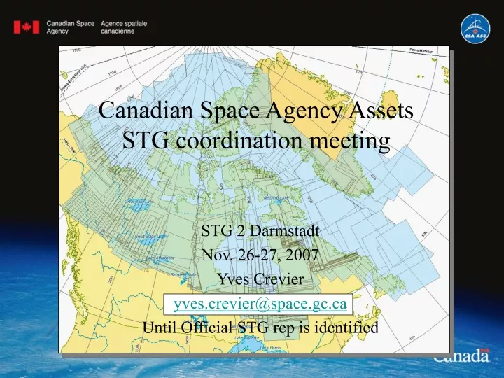 canadian space agency assets stg coordination meeting